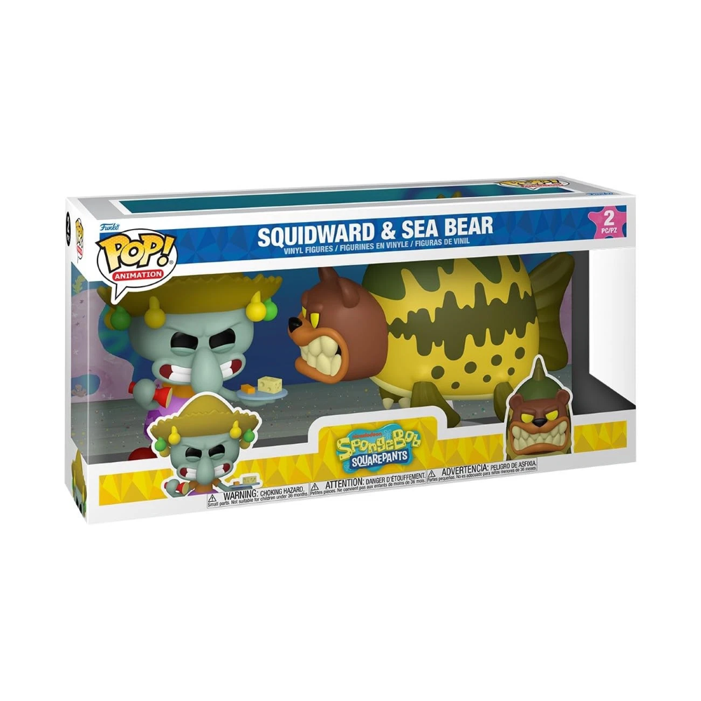 FUNKO POP 2PK SPONGEBOB S5 - VINYL FIGURE 2 SQUIDWARD & SEA BEAR 9CM