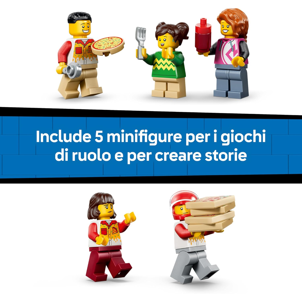 LEGO CITY - Centro di consegna pizze con veicoli 60496