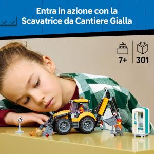 LEGO CITY - Scavatrice da cantiere gialla 60480