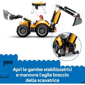 LEGO CITY - Scavatrice da cantiere gialla 60480