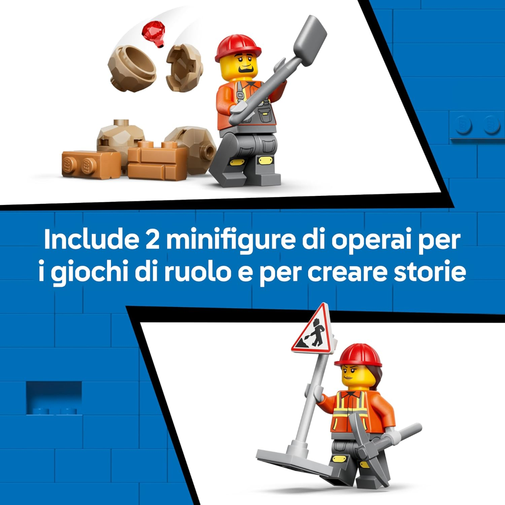 LEGO CITY - Scavatrice da cantiere gialla 60480