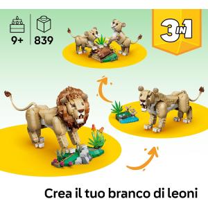 LEGO CREATOR - Animali selvatici: Leone Maestoso 31386