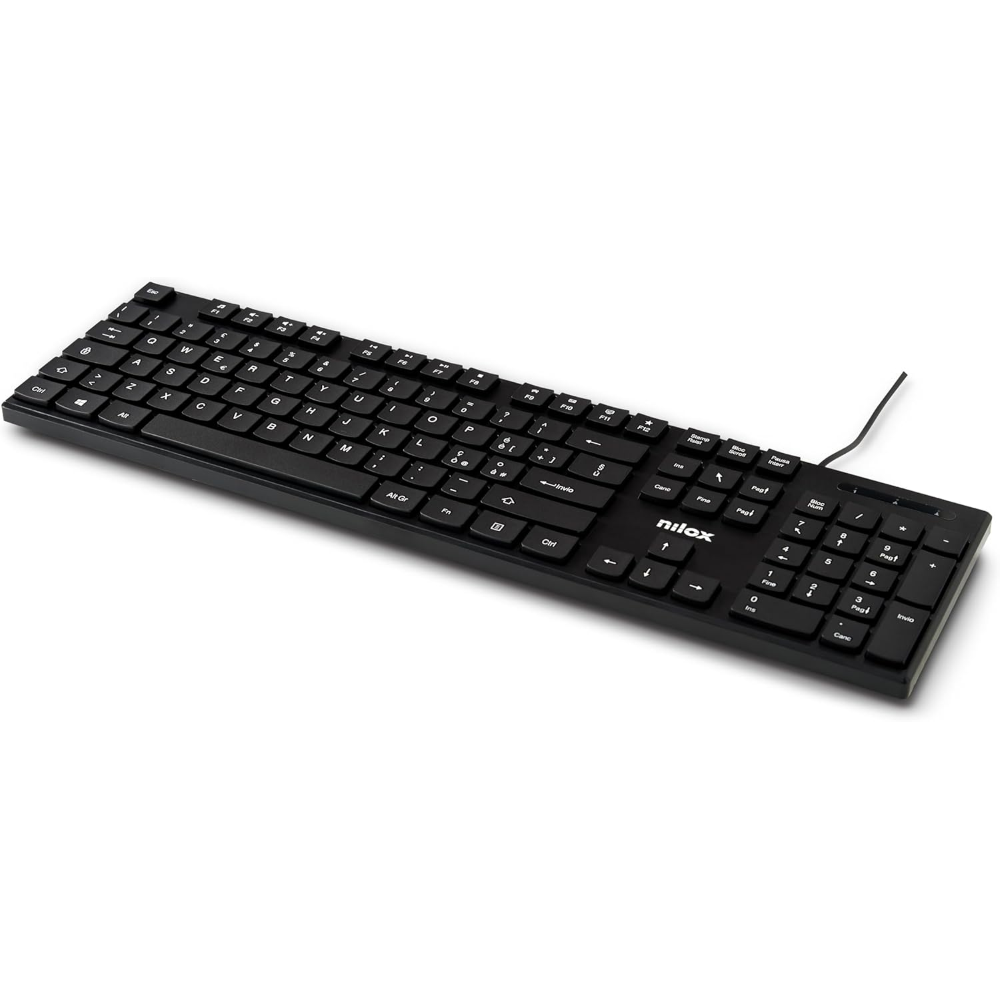 NILOX TECH - Tastiera con connessione USB-A 105 tasti, 12 multimediali