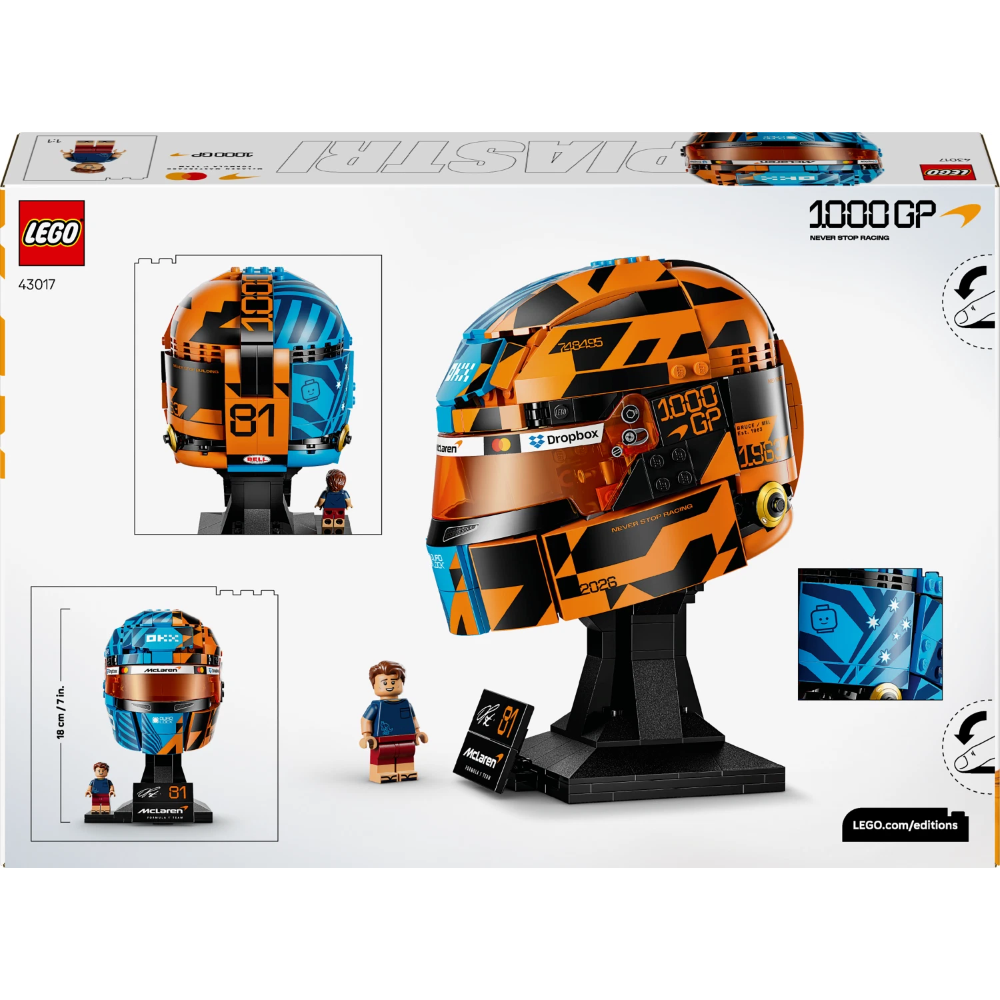 LEGO Editions Formula 1 - Casco McLaren Mastercard F1 Team Oscar Piastri 43017