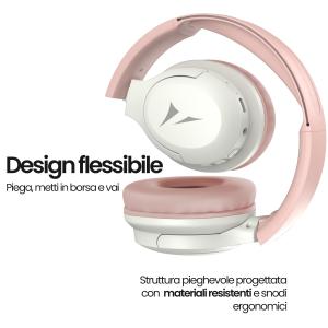 TECHMADE CUFFIE WIRELESS COLORE ROSA