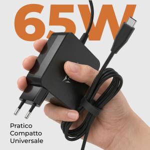 TECHMADE ALIMENTATORE UNIVERSALE USB TYPE-C 65W PER PC/NB/PHONE