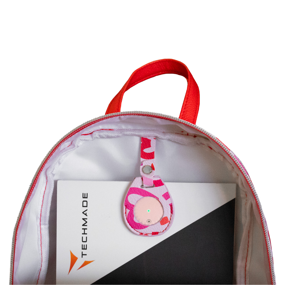 TECHMADE ZAINO LOVE KIDS ROSSO CON TRACKER (NON INCLUSO)