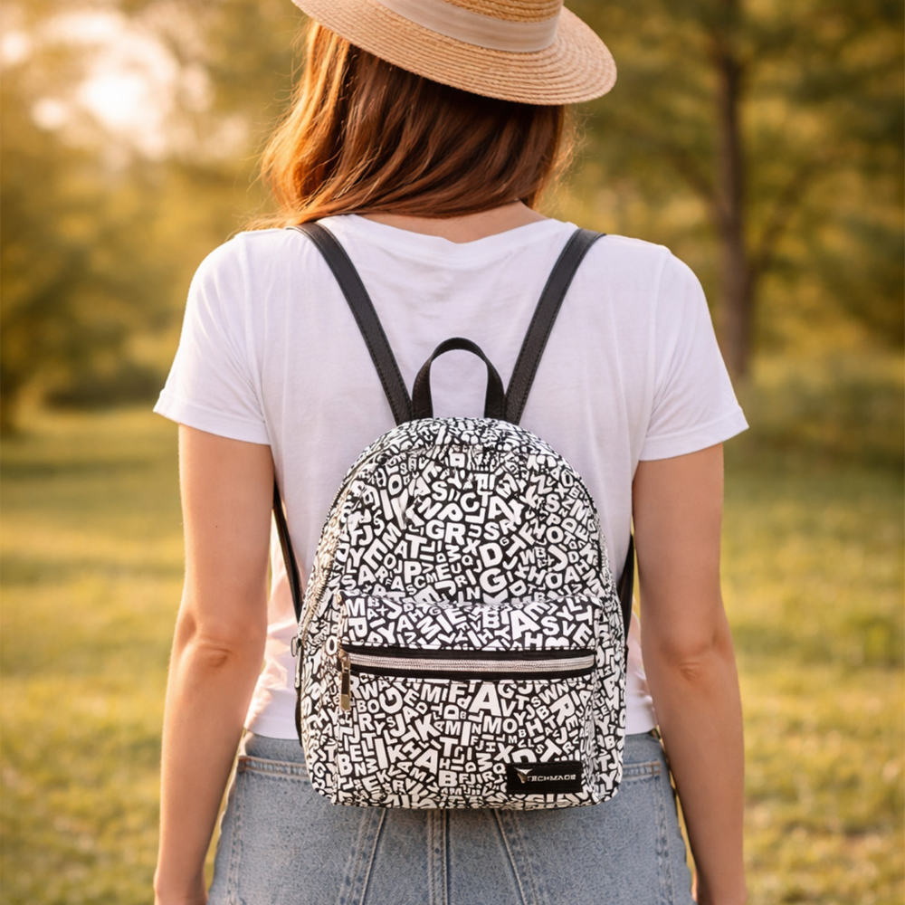 TECHMADE ZAINO LOVE KIDS WRITE NERO CON TRACKER (NON INCLUSO)