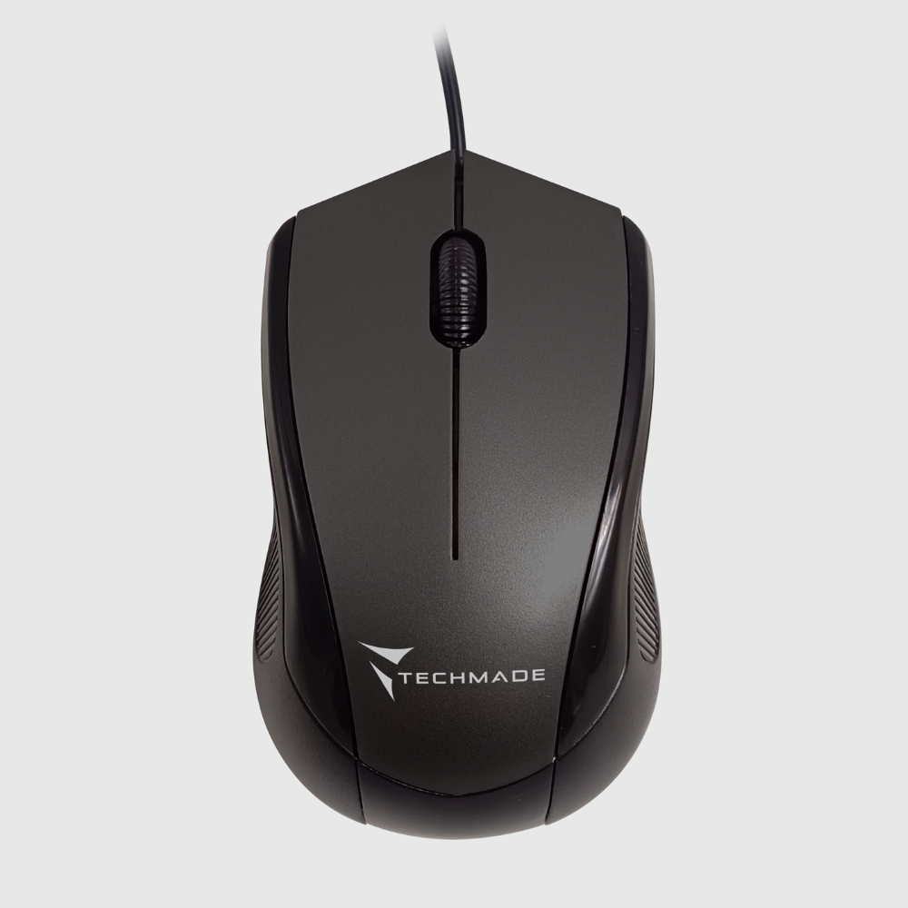 TECHMADE MOUSE OTTICO USB CON FILO BLACK