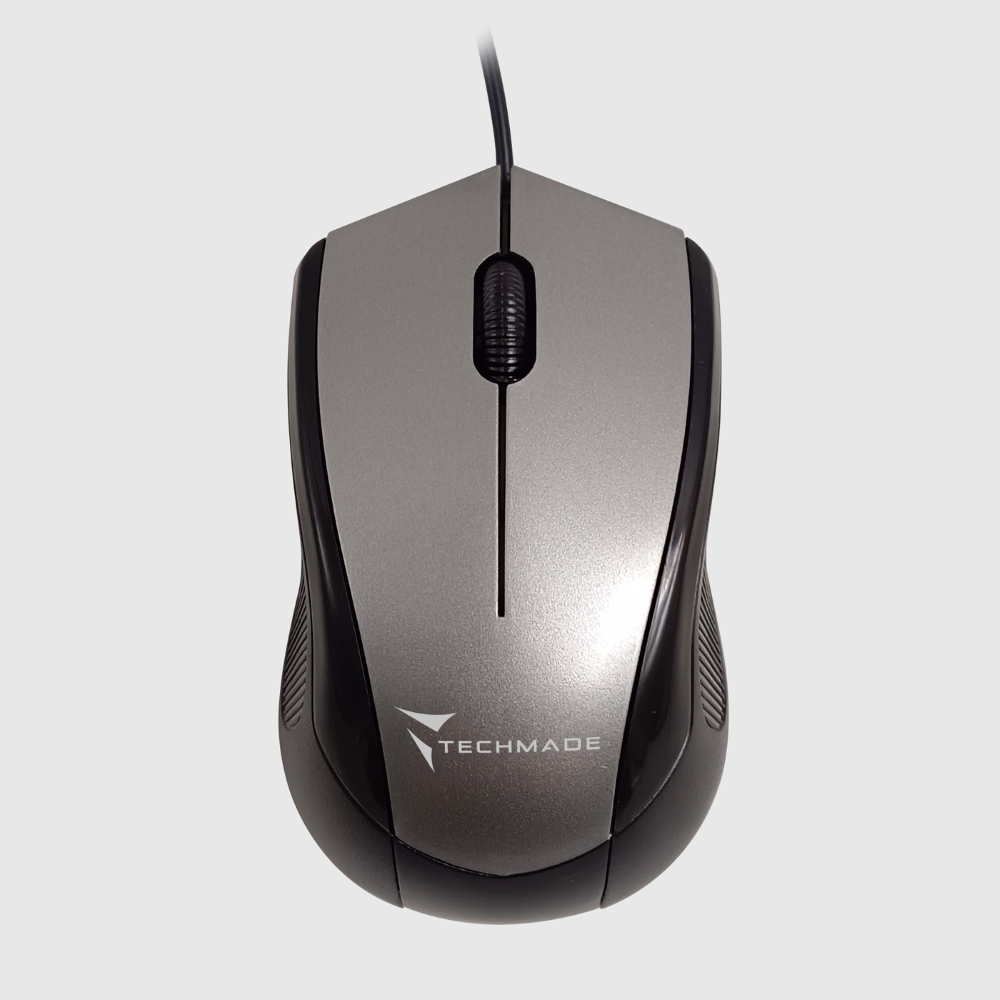 TECHMADE MOUSE OTTICO USB CON FILO GREY