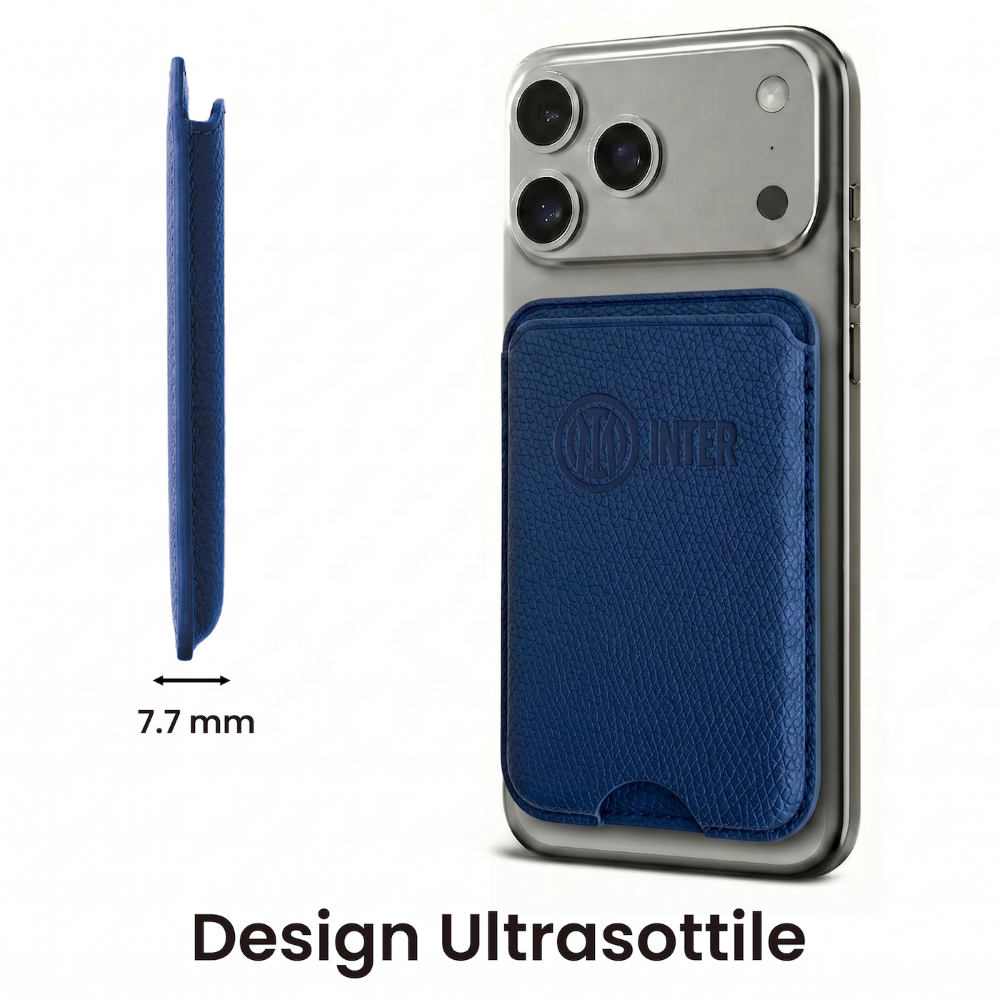 TECHMADE WALLET PORTACARTE MAGNETICO INTER CLASSIC BLUE