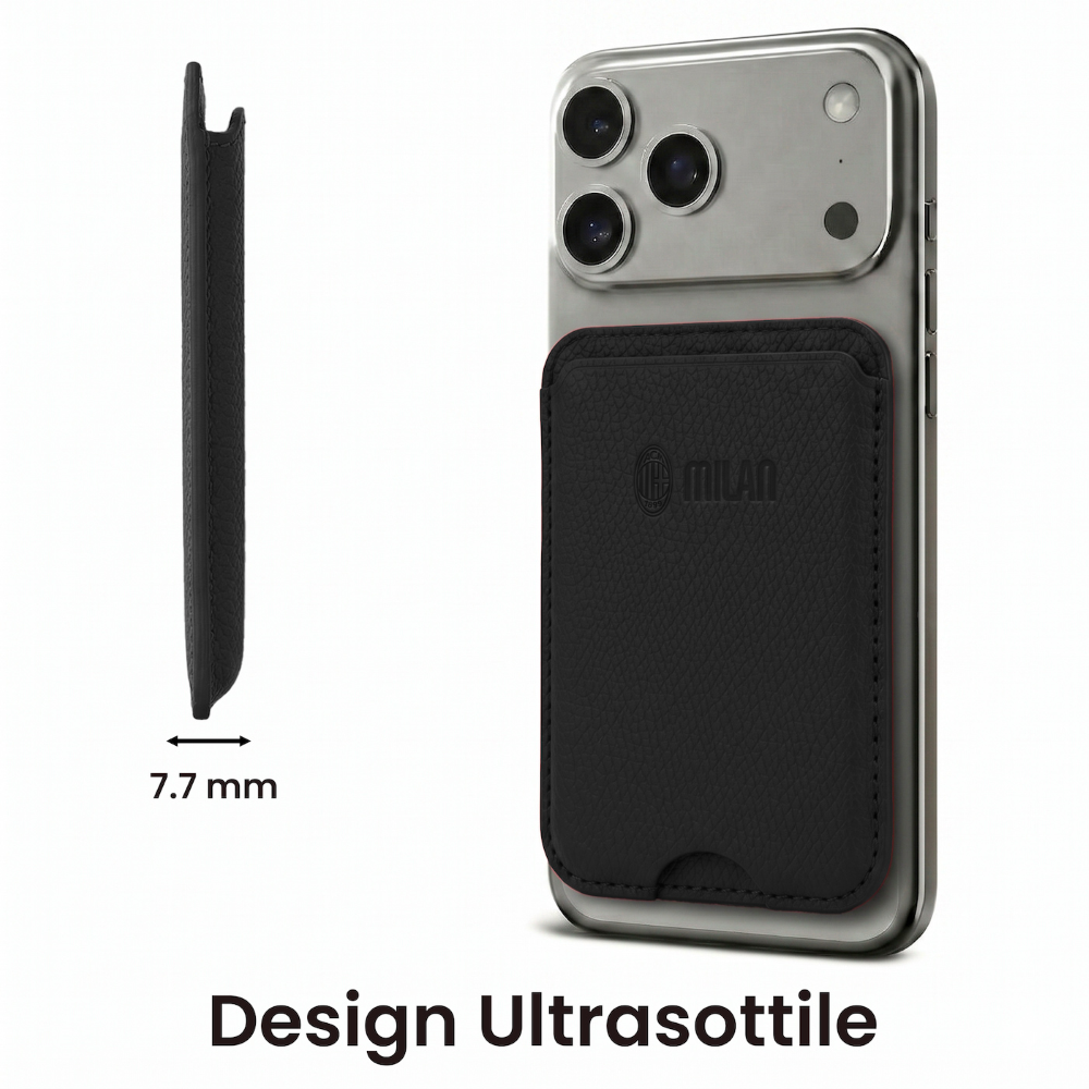 TECHMADE WALLET PORTACARTE MAGNETICO MILAN CLASSIC BLACK