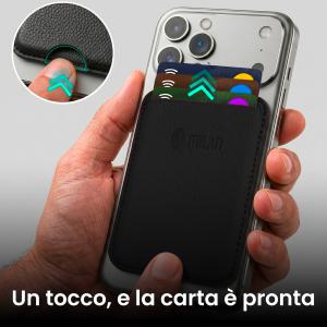 TECHMADE WALLET PORTACARTE MAGNETICO MILAN CLASSIC BLACK
