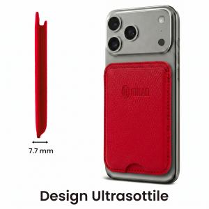 TECHMADE WALLET PORTACARTE MAGNETICO MILAN CLASSIC RED
