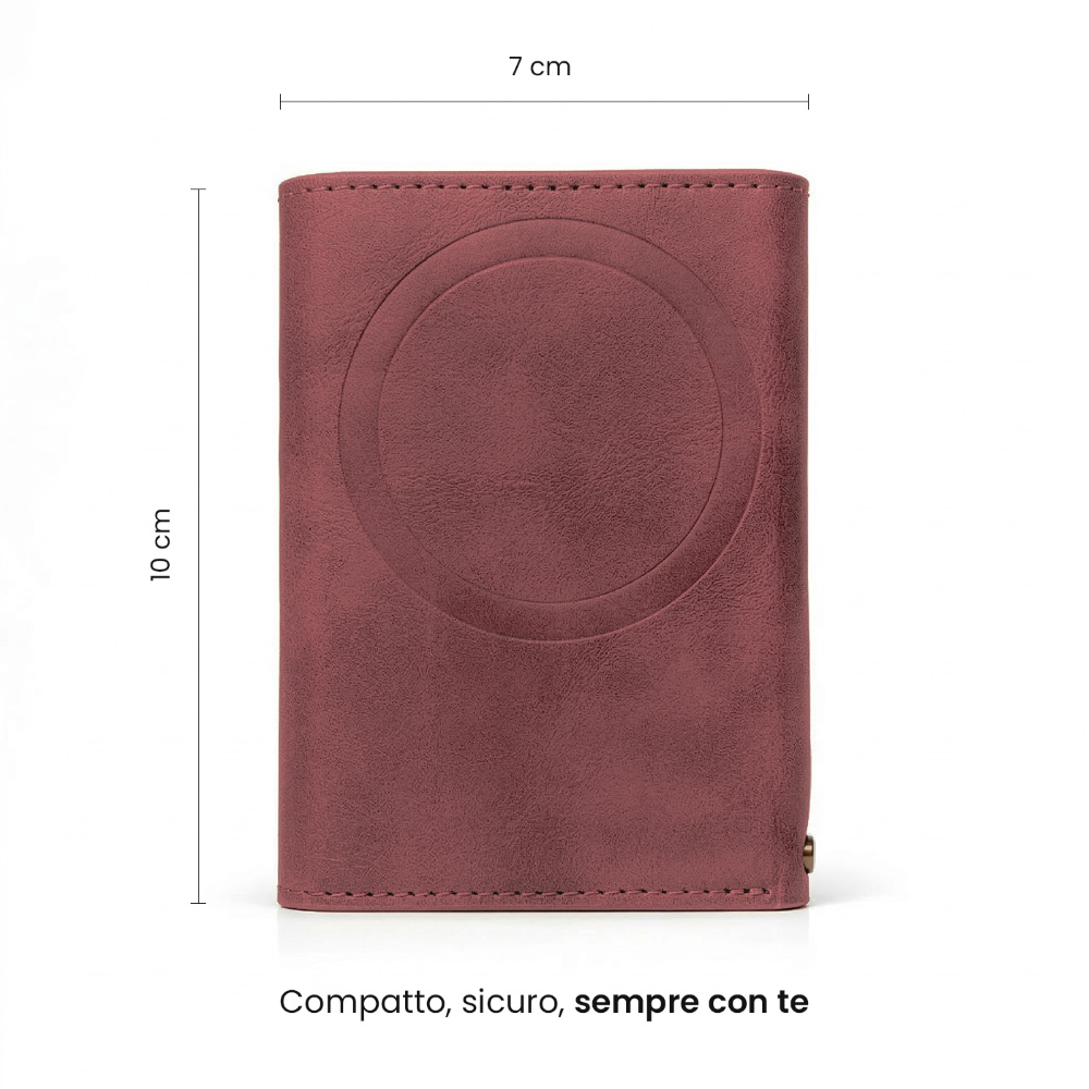 TECHMADE SMART WALLET PORTACARTEDARK RED