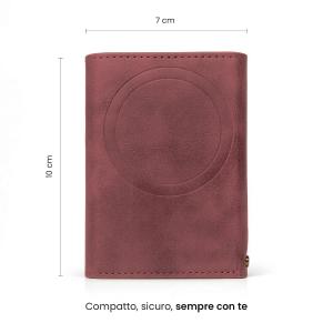 TECHMADE SMART WALLET PORTACARTEDARK RED