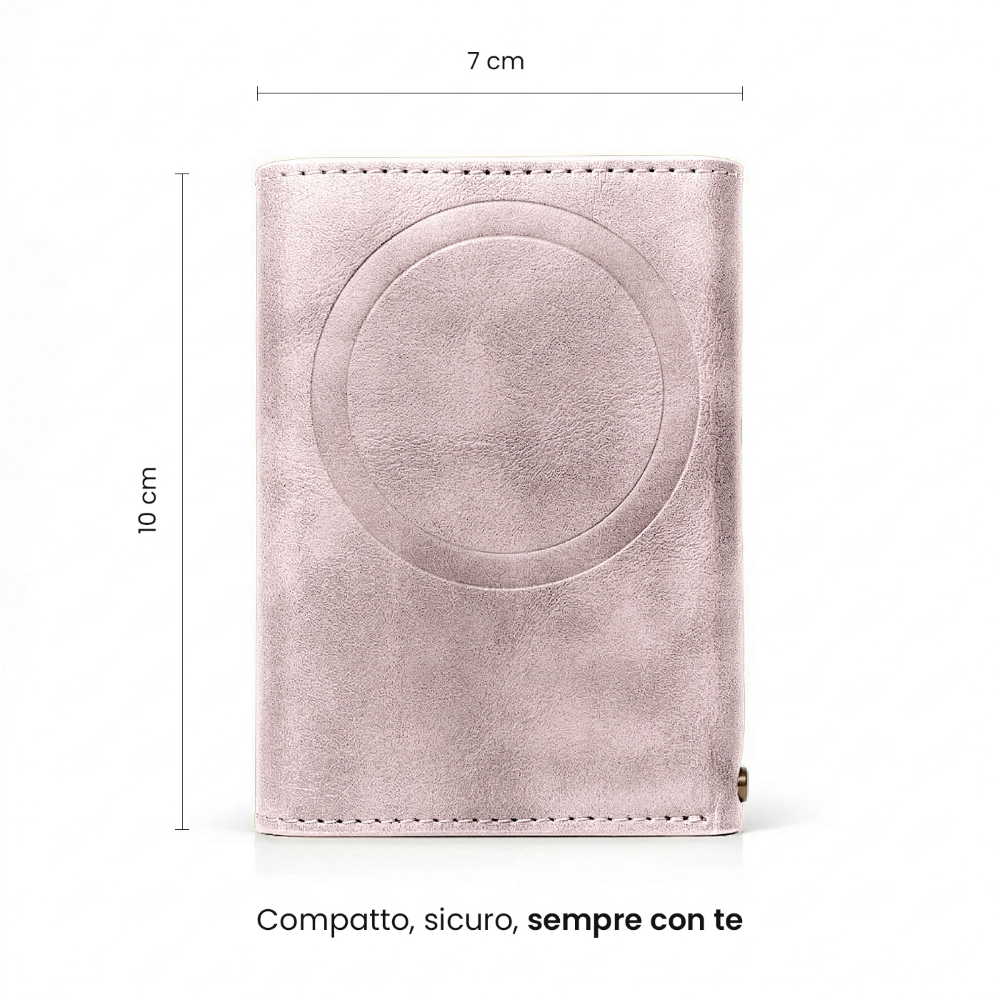 TECHMADE SMART WALLET PORTACARTE DARK PINK