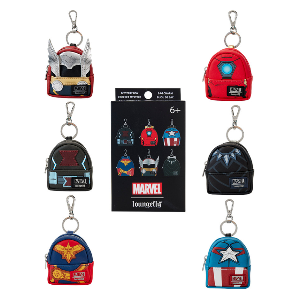  Loungefly - MARVEL AVENGERS COSPLAY MINI BACKPACK MYSTERY BOX BAG CHARM