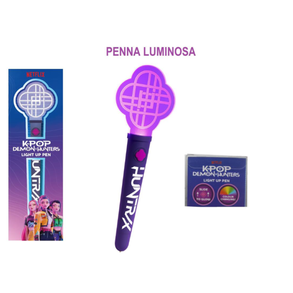PREORDINE KPOP DEMON HUNTERS - PENNA CON TOPPER LUMINOSA * SETTEMBRE