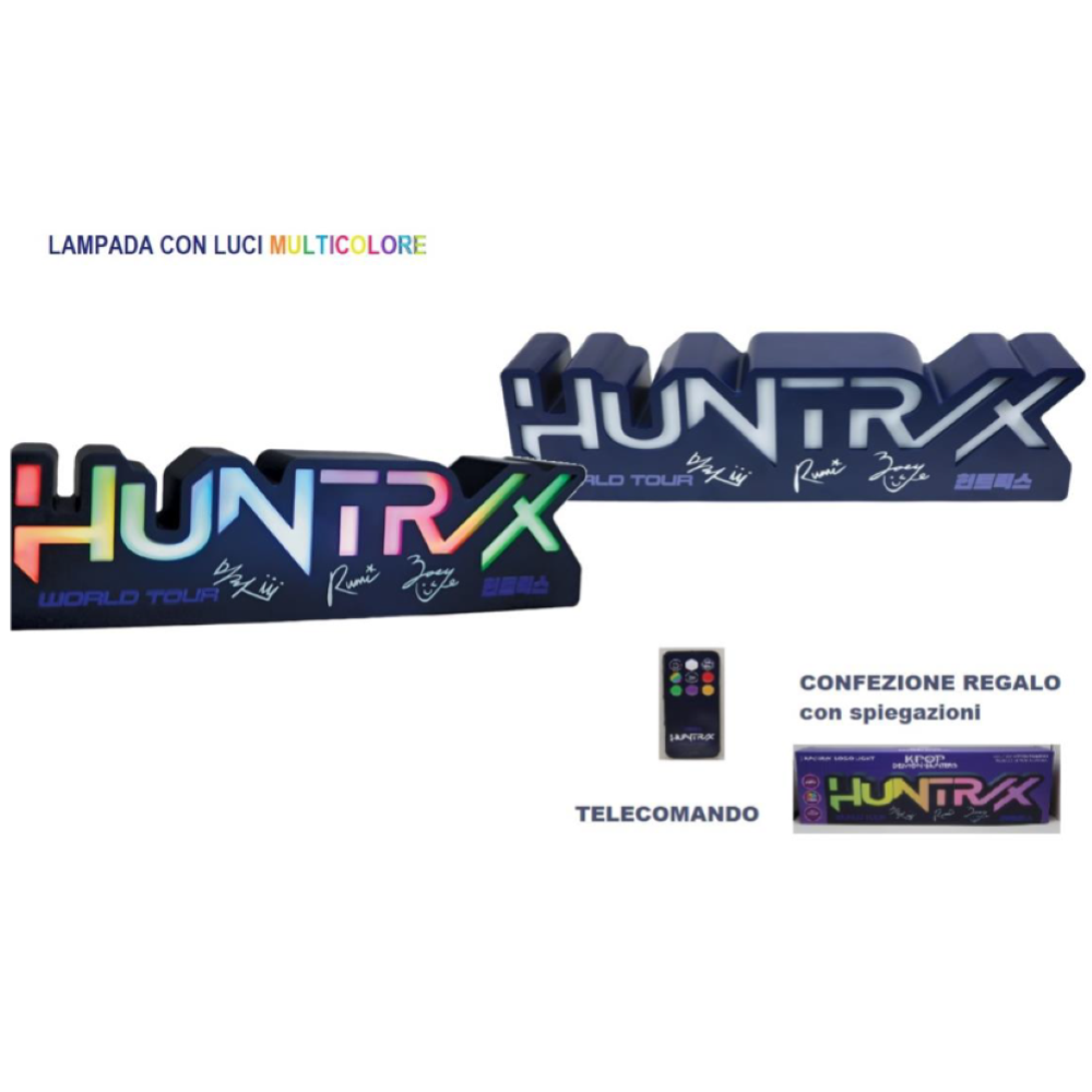 PREORDINE KPOP DEMON HUNTERS - LAMPADA LED 3D CON LUCE VARIOPINTA * SETTEMBRE