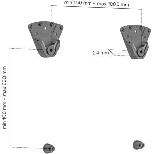 SUPERIOR  -  32-100 PRO Supporto ultra-piatto per cartongesso e muro pieno