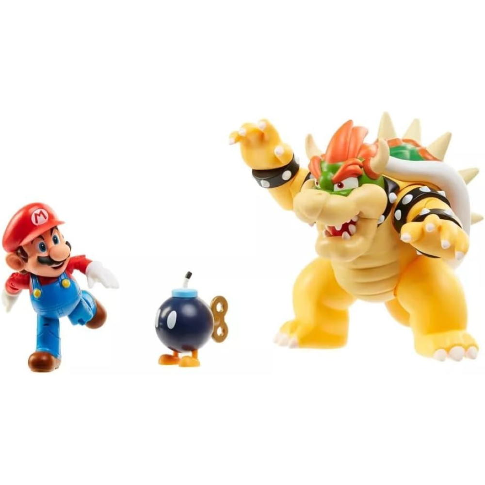 Jakks - Nintendo Super Mario Set Battaglia di Lava Mario vs Bowser 64512-4L