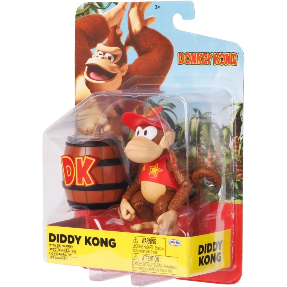 Jakks - Donkey Kong Action Figure di Diddy Kong 10 cm 432964-V1