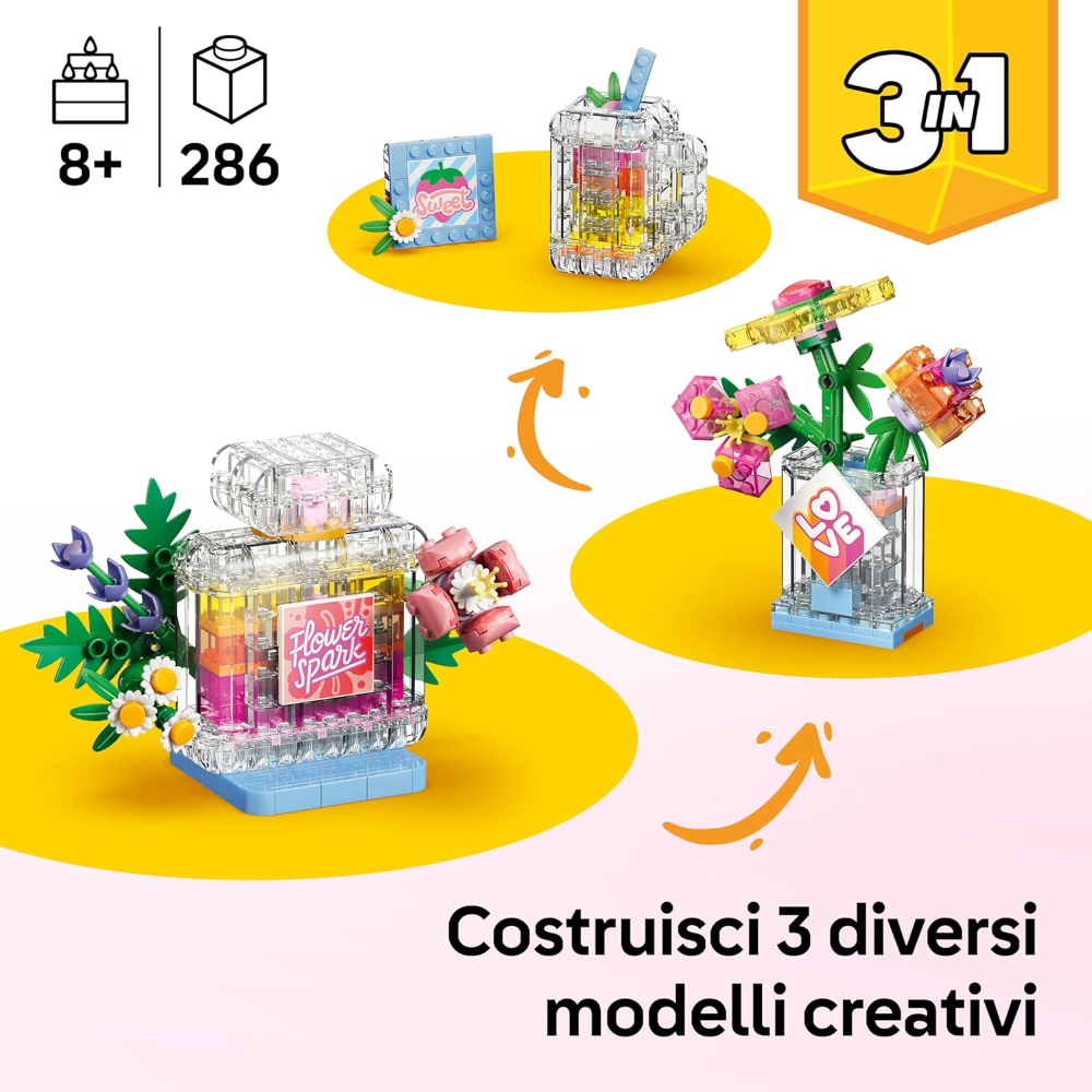 LEGO CREATOR - Boccetta di profumo con decorazioni floreali 31383