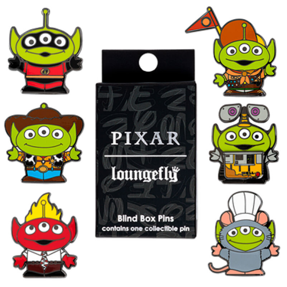  Loungefly - DISNEY PIXAR ALIENS MYSTERY BLIND BOX ENAMEL PIN SET - EA