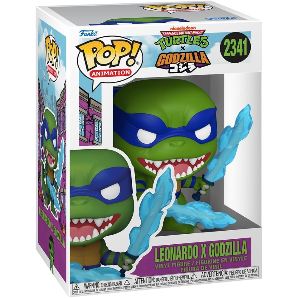 FUNKO POP GODZILLA x NINJA TURTLES - VINYL FIGURE 2341 LEONARDO X GODZILLA 9CM 90583