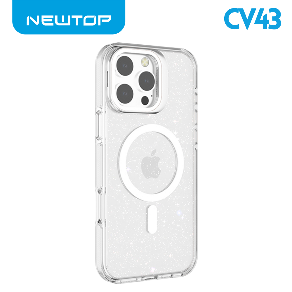 NEWTOP CV43-09 SUPPORTO CON GLITTER APPLE IPHONE 18 PRO