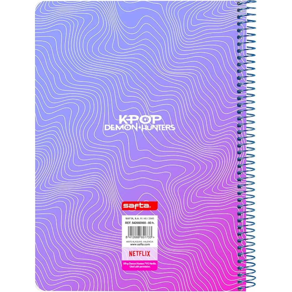 KPOP DEMON HUNTERS - NOTEBOOK SPIRALATO COPERTINA CARTONATA A5  