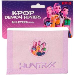 KPOP DEMON HUNTERS - PORTAFOGLI IN TELA CON CHIUSURA A STRAPPO AST. 