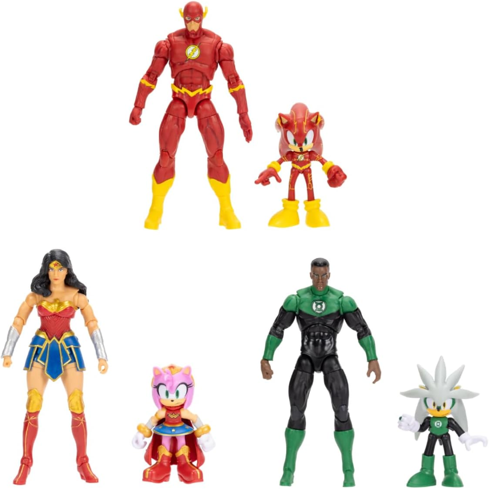 Jakks - DC X Sonic multipack personaggi da 6 e 13 cm (serie differenti) 42898GM