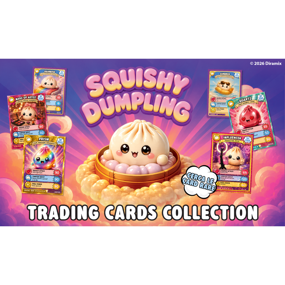 PREORDINE - DIRAMIX - SQUISHY DUMPLING - DISPLAY BOX CON 20 BUSTINE - NO EDICOLA  (SCAD. PREORD. 08.07.26)
