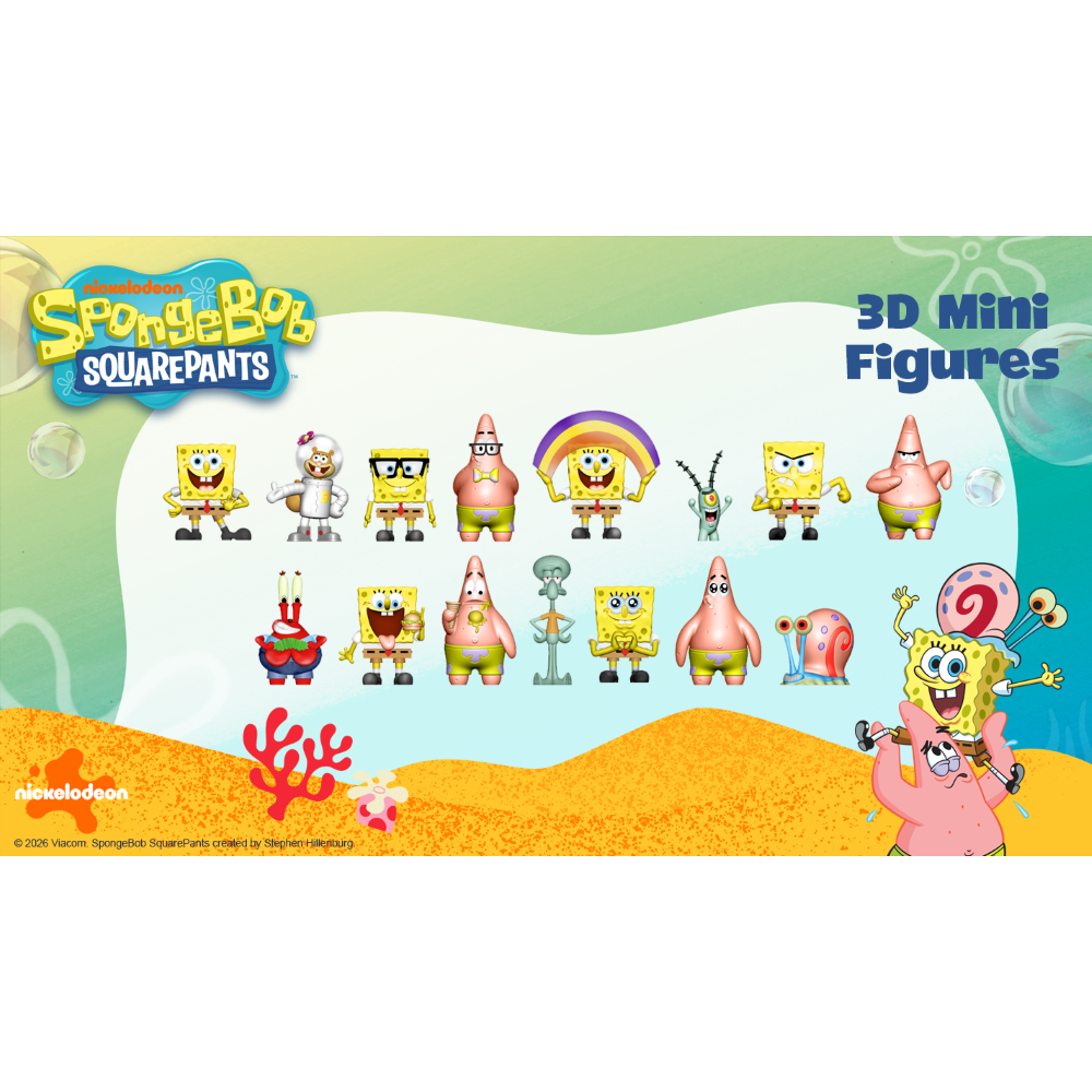 DIRAMIX - MINI FIGURES - SPONGEBOB 3D - DISPLAY CON BLIND BAG - NO EDICOLA