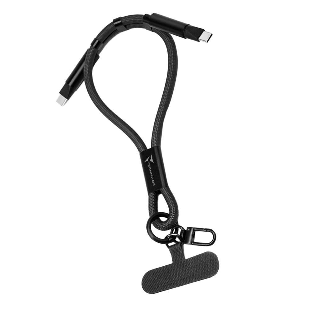 TECHMADE - CAVO SMART 56 CM DA POLSO - FAST CHARGING C TO C - BLACK