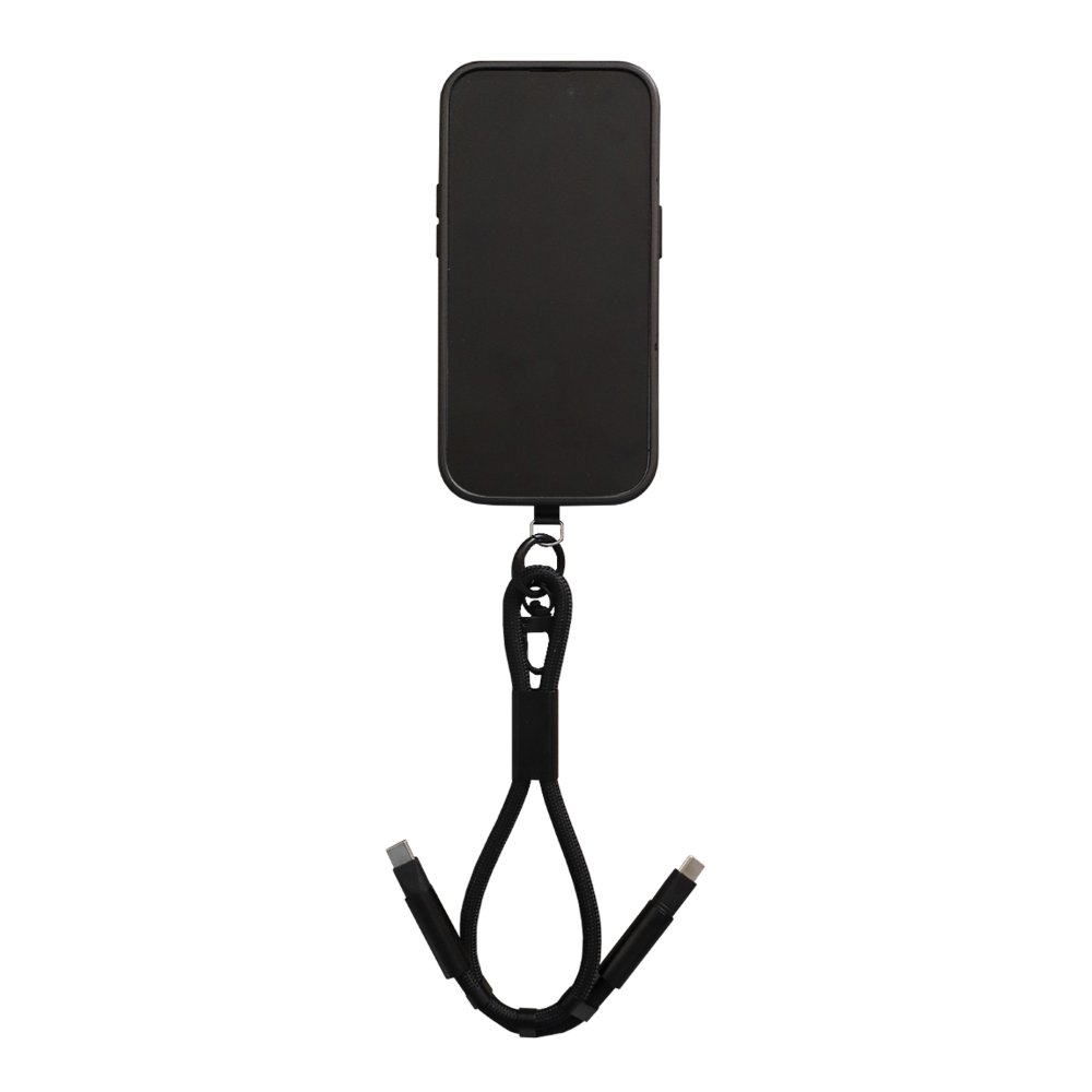 TECHMADE - CAVO SMART 56 CM DA POLSO - FAST CHARGING C TO C - BLACK