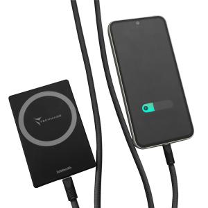 TECHMADE  - CAVO SMART 150 CM - NECKLACE - FAST CHARGING C TO C - BLACK
