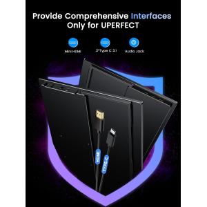 UPERFECT - Monitor portatile QLED 4K  120HZ  17,3 POLLICI - per laptop e PC aziendali