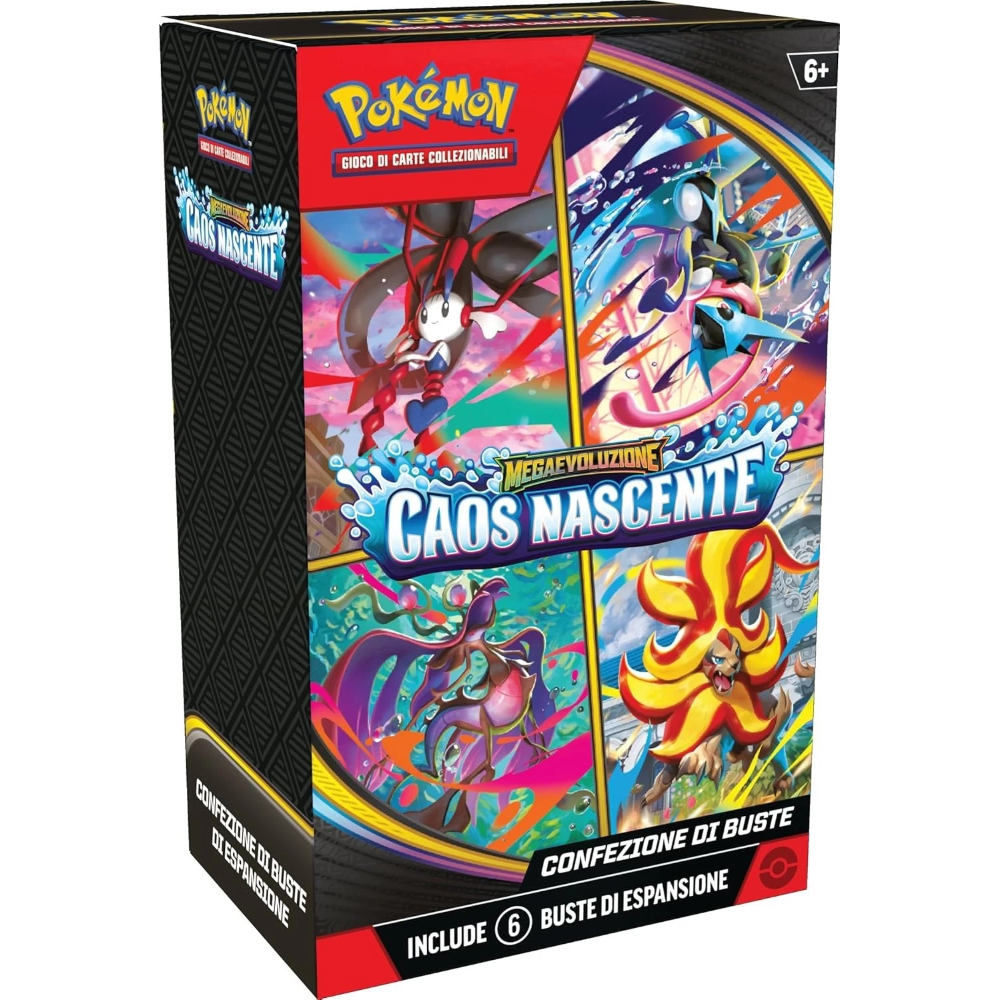 Pokemon - BUNDLE 6 BUSTINE "M4 MEGA EVOLUZIONI - CAOS NASCENTE"  IT