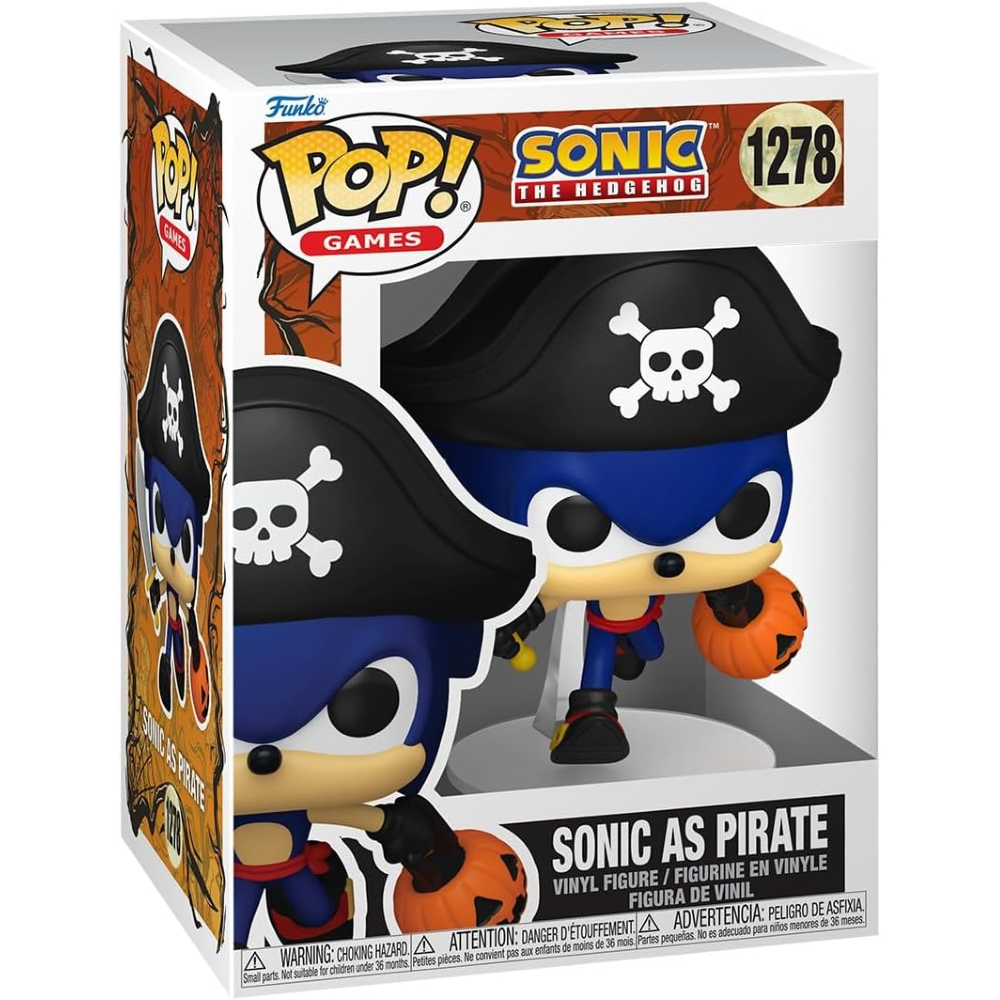 FUNKO POP SONIC THE HEDGEHOG - VINYL FIGURE 1278 SONIC AS PIRATE 9CM 93528