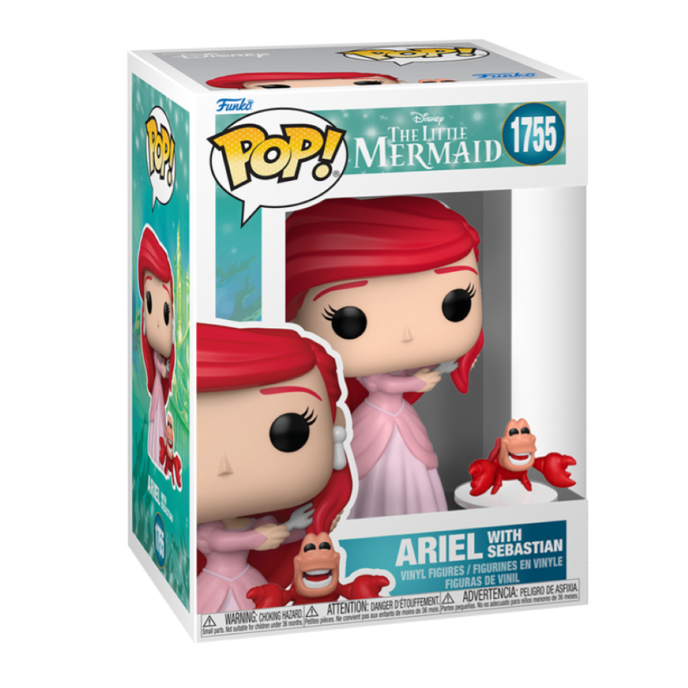 FUNKO POP LITTLE MERMAID S3 - VINYL FIGURE 1755 ARIEL WITH SEBASTIAN 9CM 93217