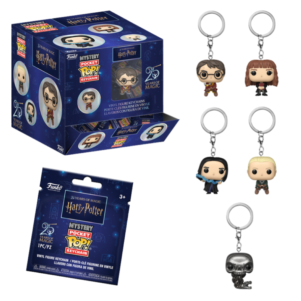 FUNKO POP KEYCHAIN DISPLAY BLIND BAG - HARRY POTTER 25TH ANNIVERSARY 12PZ PDQ 93269