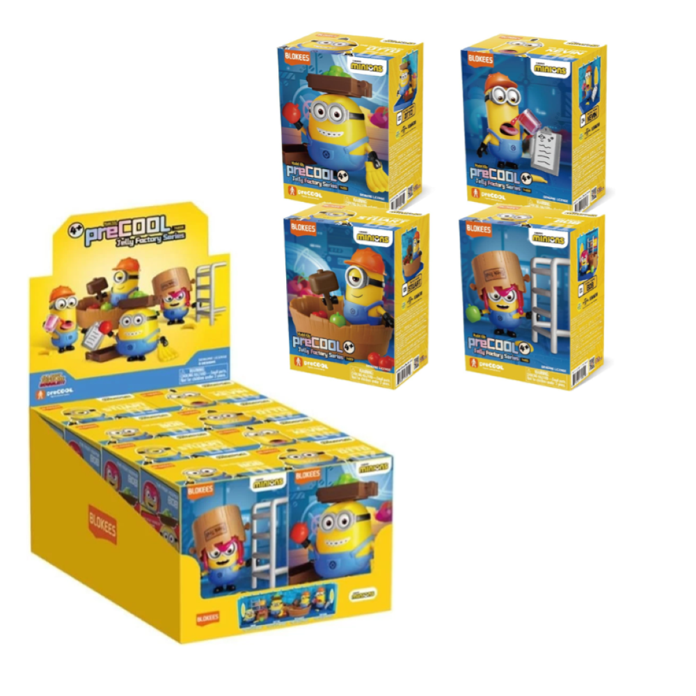 Blokees - Minions preCOOL - 74839  Jelly Factory series DISPLAY 8PC