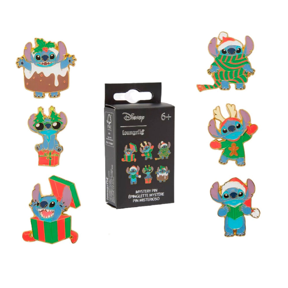  Loungefly - DISNEY STITCH HOLIDAY MYSTERY PINS WDPN3711-EA