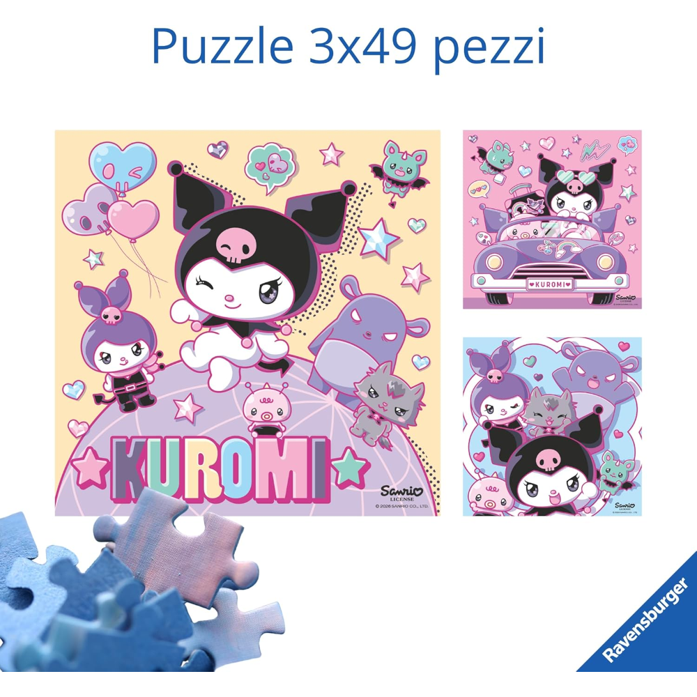Ravensburger 3 x 49 pc - Kuromi 12004332