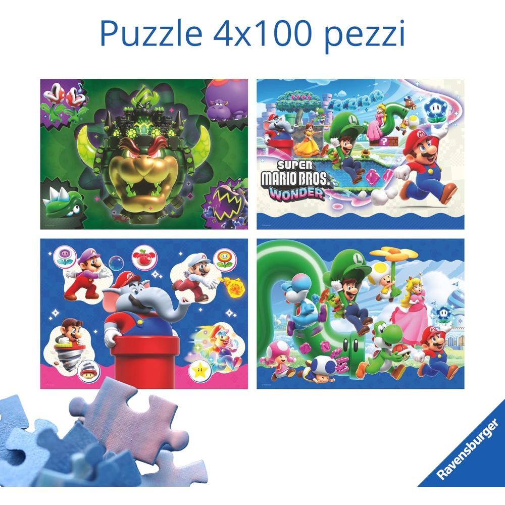 Ravensburger 4 x 100 pc - Super Mario Wonder 12004321