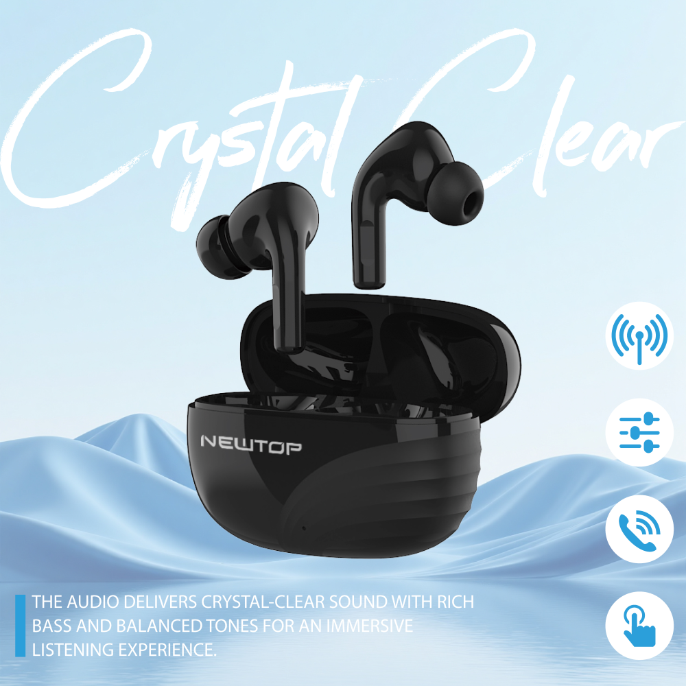 NEWTOP AB46 AURICOLARE WIRELESS NERO