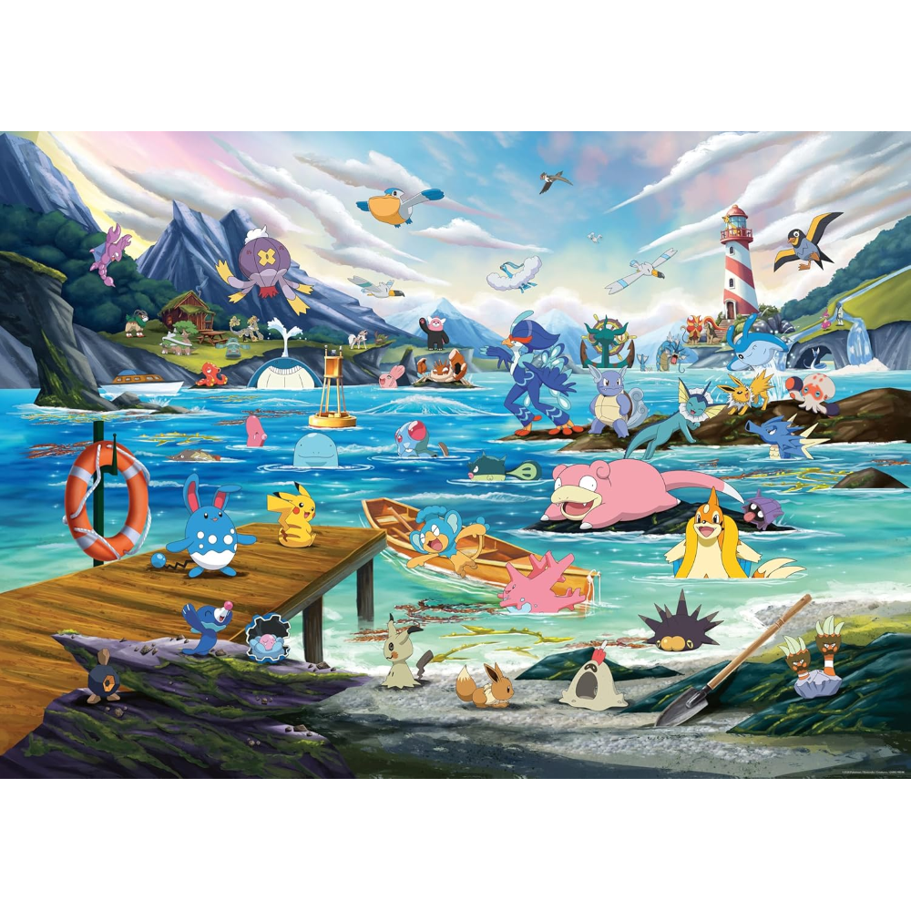 Ravensburger Puzzle 1000 PC - Pokémon Breakout 3: Vaporeon e il Mare Temperato 12002035